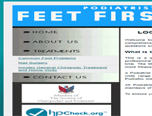 Tablet Screenshot of feetfirstcardiff.co.uk